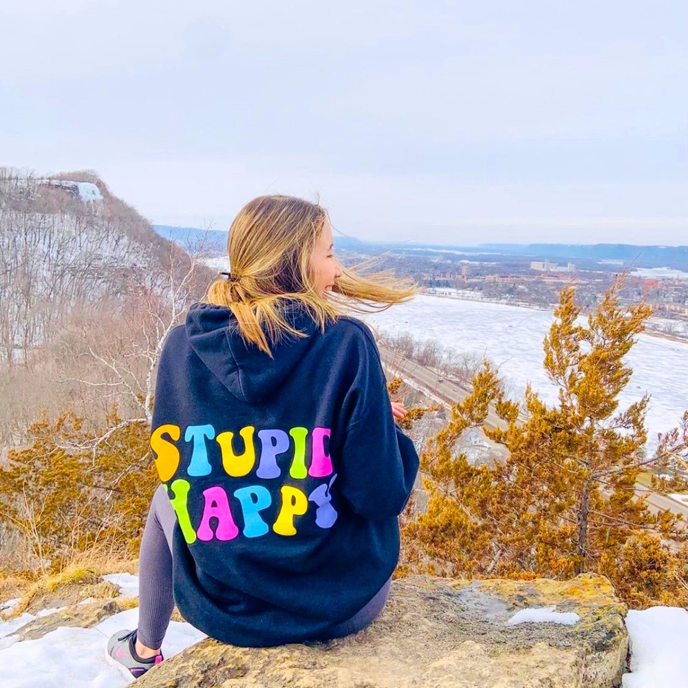 Hangover Hoodie “Stupid Happy” sweatshirt